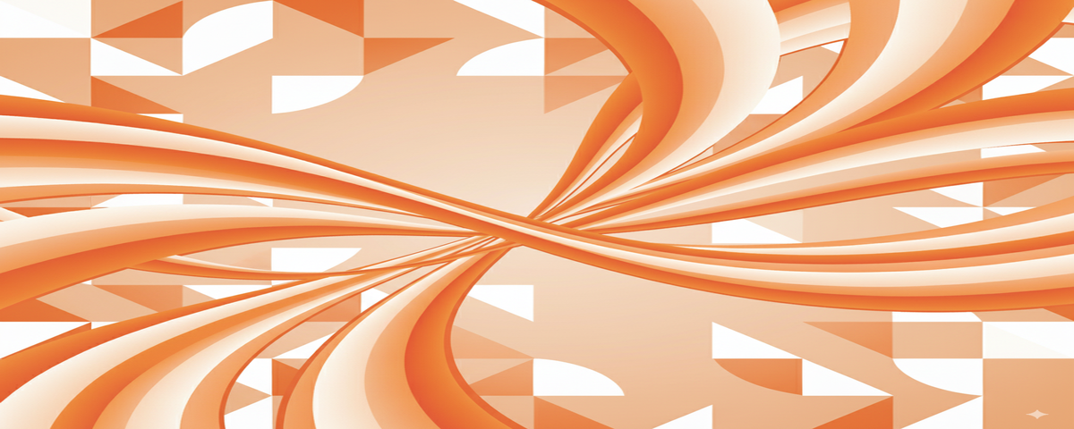 Fundo laranja com o uso de formas geométricas e linhas laranjas e brancas, uma junçao de abstracionismo com o uso de linhas que se assemelham a galhos de árvore