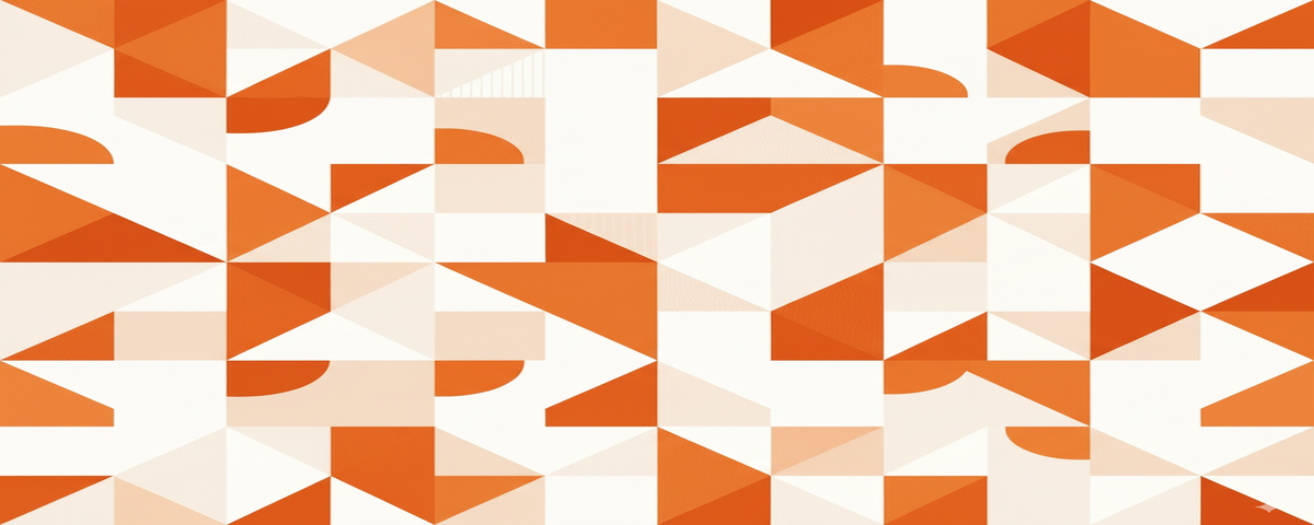 formas geometricas com as cores laranja e branco